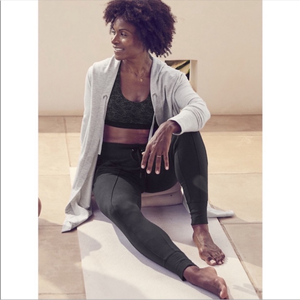 Athleta Heather Grey Vista Wrap Open Front Hoodie, XS/S